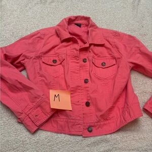 Pink denim jacket
